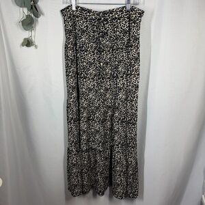 Style & Co | Cheetah Print Maxi Skirt Elastic Waistband Women's Size Large